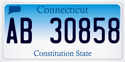 CT license plate AB30858