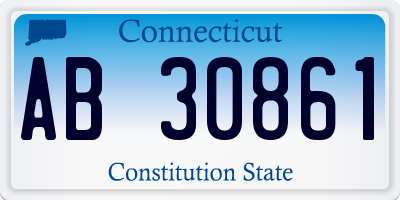 CT license plate AB30861