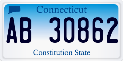 CT license plate AB30862