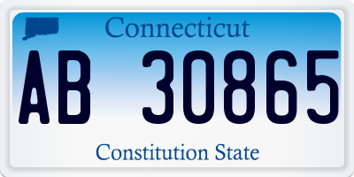 CT license plate AB30865