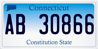 CT license plate AB30866