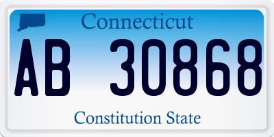 CT license plate AB30868