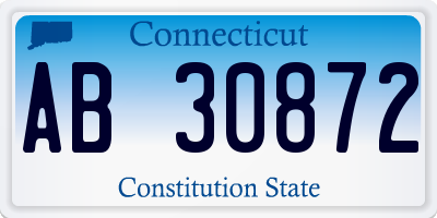 CT license plate AB30872