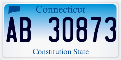 CT license plate AB30873