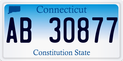 CT license plate AB30877