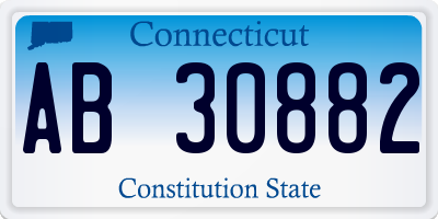 CT license plate AB30882