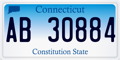 CT license plate AB30884