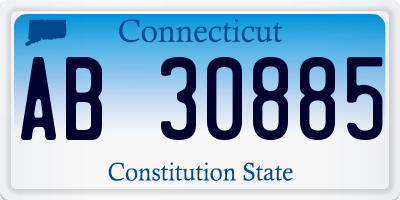 CT license plate AB30885