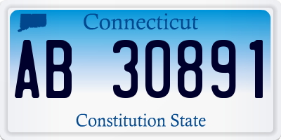 CT license plate AB30891