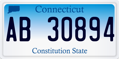 CT license plate AB30894