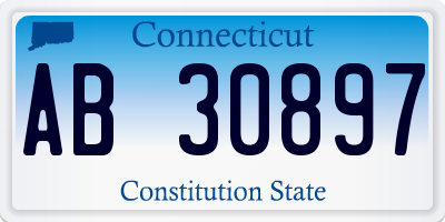 CT license plate AB30897