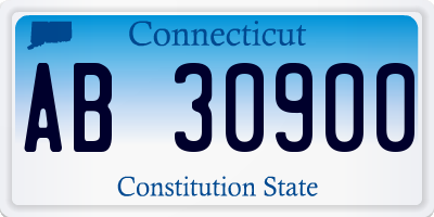 CT license plate AB30900