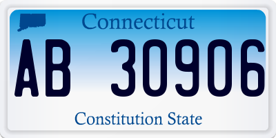 CT license plate AB30906