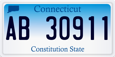 CT license plate AB30911