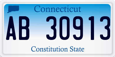 CT license plate AB30913