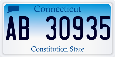 CT license plate AB30935