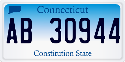 CT license plate AB30944