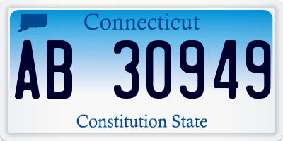 CT license plate AB30949