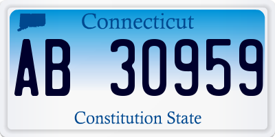 CT license plate AB30959