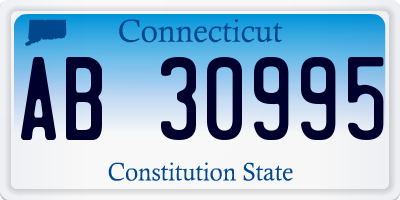 CT license plate AB30995