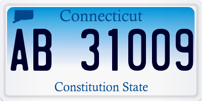 CT license plate AB31009