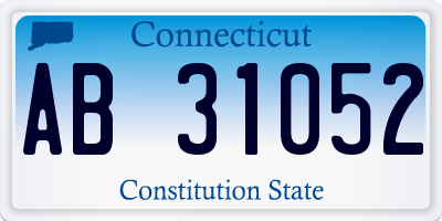 CT license plate AB31052