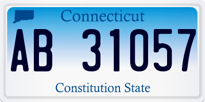 CT license plate AB31057