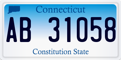 CT license plate AB31058