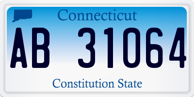 CT license plate AB31064