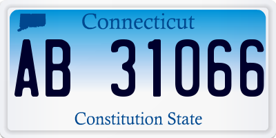 CT license plate AB31066