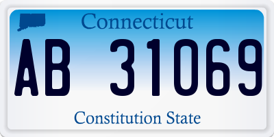 CT license plate AB31069