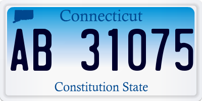 CT license plate AB31075