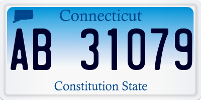 CT license plate AB31079