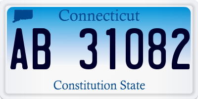 CT license plate AB31082