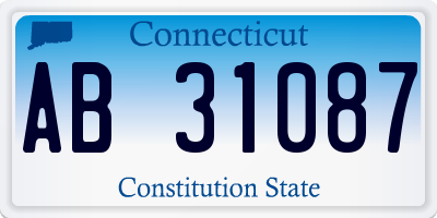 CT license plate AB31087