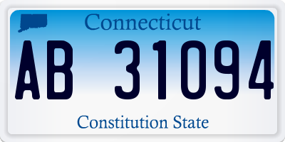 CT license plate AB31094