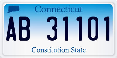 CT license plate AB31101