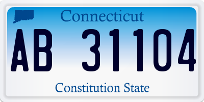 CT license plate AB31104