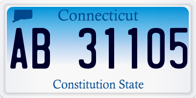 CT license plate AB31105