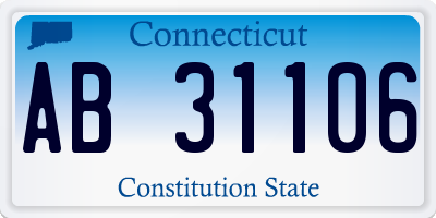 CT license plate AB31106