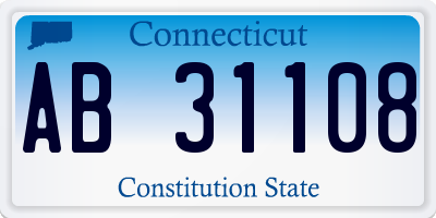 CT license plate AB31108