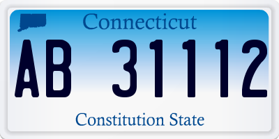 CT license plate AB31112