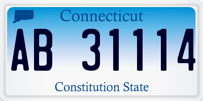 CT license plate AB31114