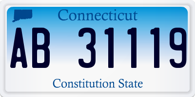 CT license plate AB31119