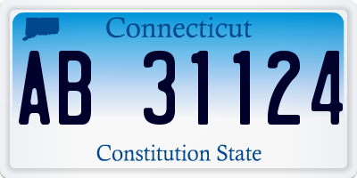 CT license plate AB31124