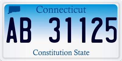 CT license plate AB31125