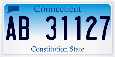 CT license plate AB31127