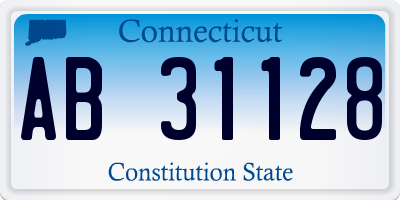 CT license plate AB31128