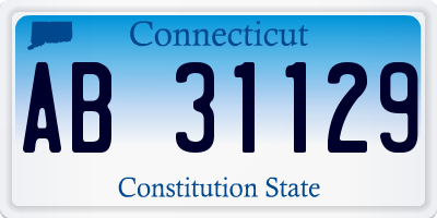 CT license plate AB31129