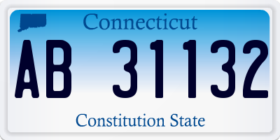 CT license plate AB31132